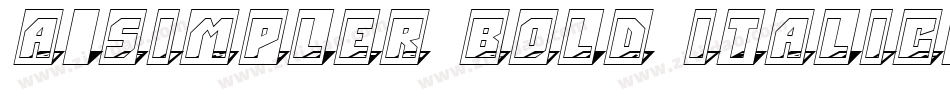 a_Simpler Bold Italic字体转换
